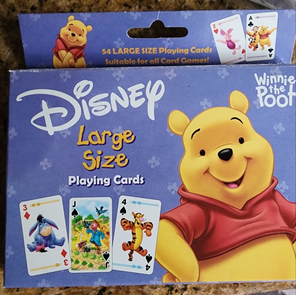 NWOT Vintage BICYCLE DISNEY WINNIE THE POOH 54 Large Size Playing Cards 3"x5"